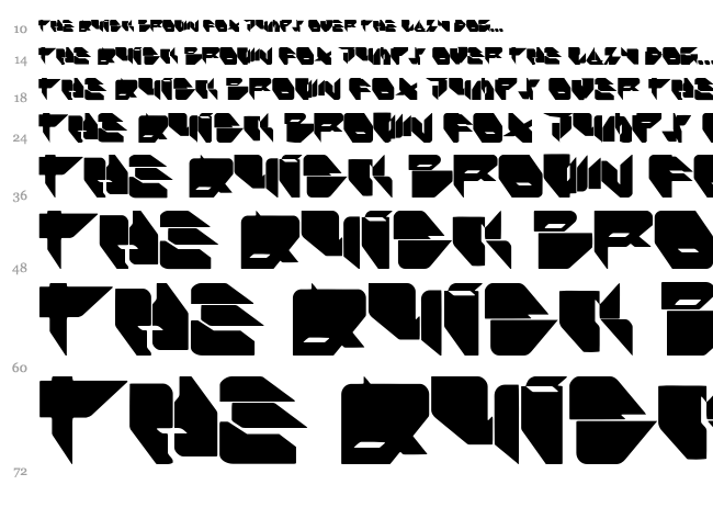Ikos Dub font waterfall